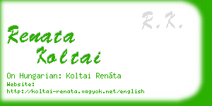 renata koltai business card